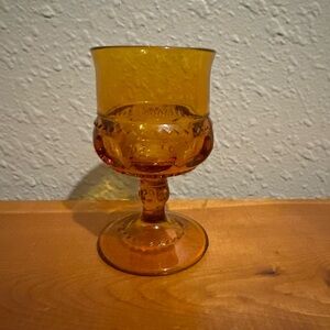 Indiana Glass King’s Crown Amber Goblet